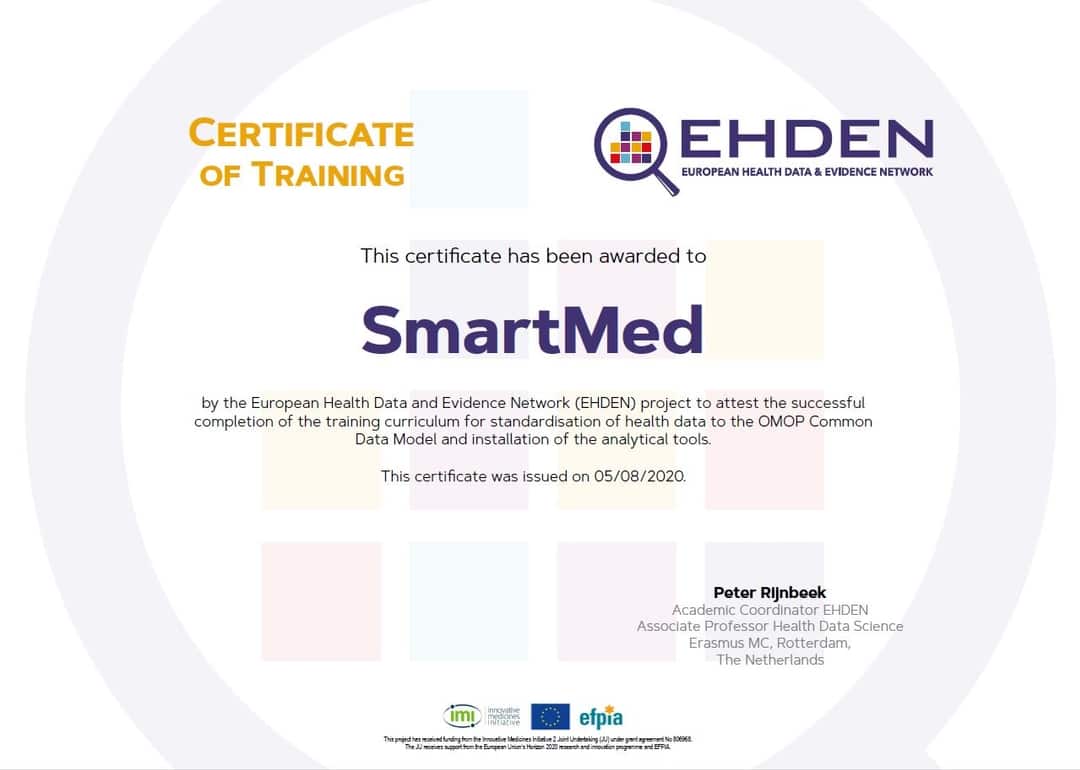 SmartMed toegetreden tot het SME-netwerk van EHDEN